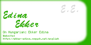 edina ekker business card